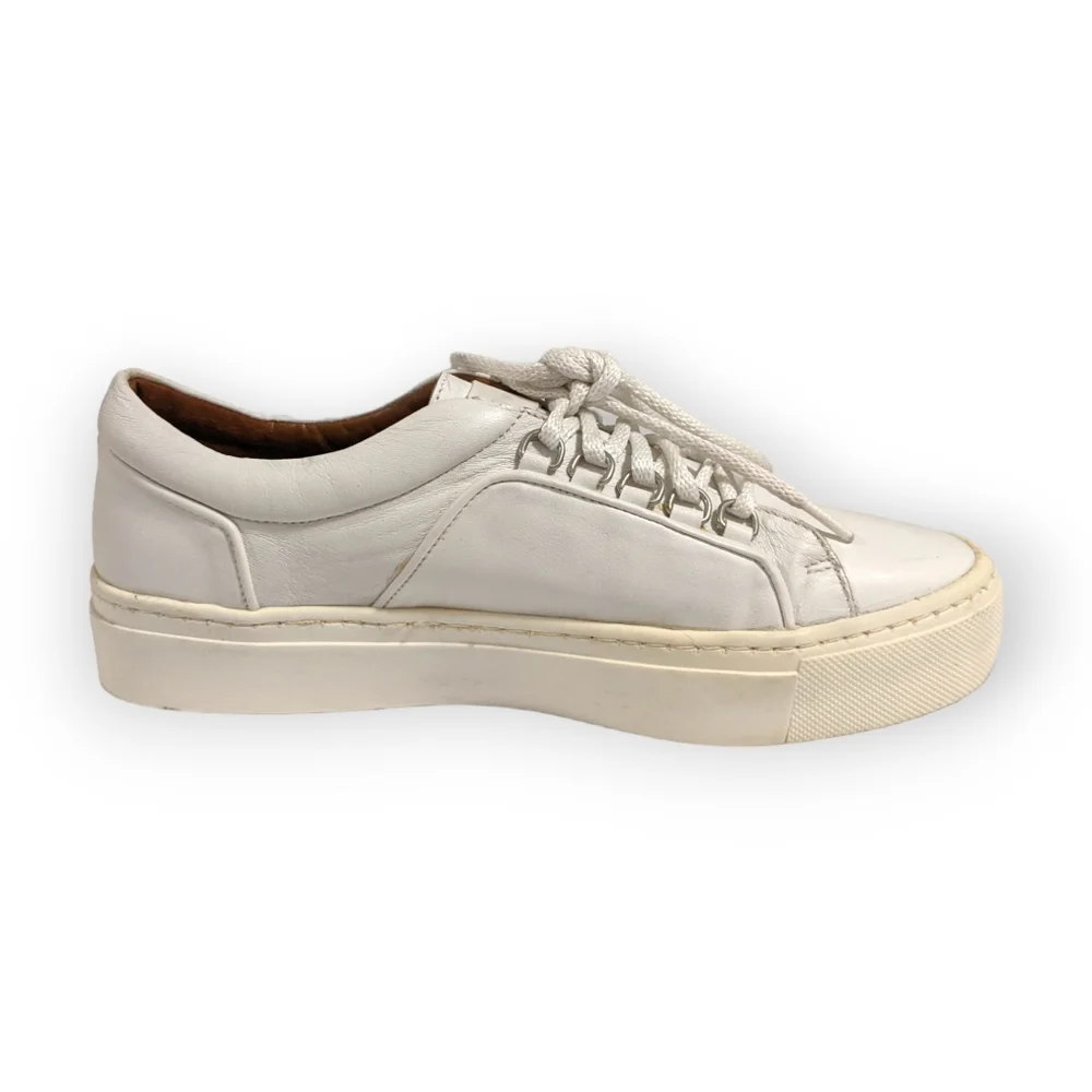Zara Basic Collection White Lace Up Sneakers, 7.5